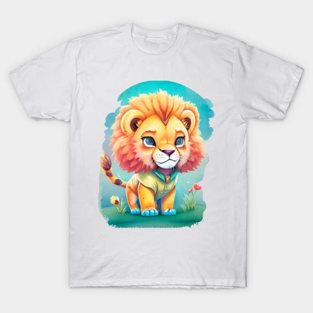 colorful cute lion T-Shirt by A&A